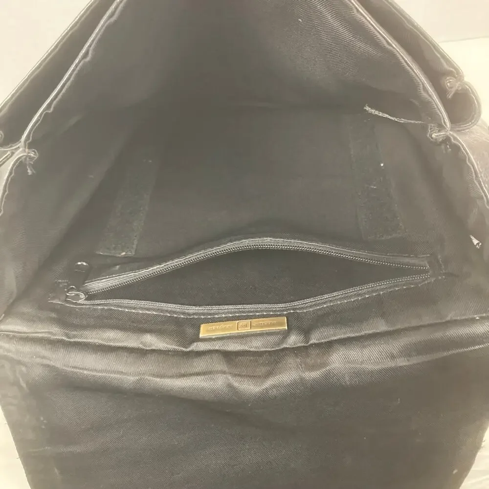 Wilsons Leather Pebbled Grain Crossbody Bag Black Messenger Satchel Office Urban
